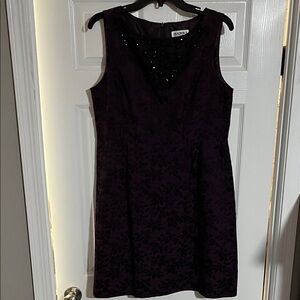 Isadora Women's Sleeveless Embellished Purple Dress